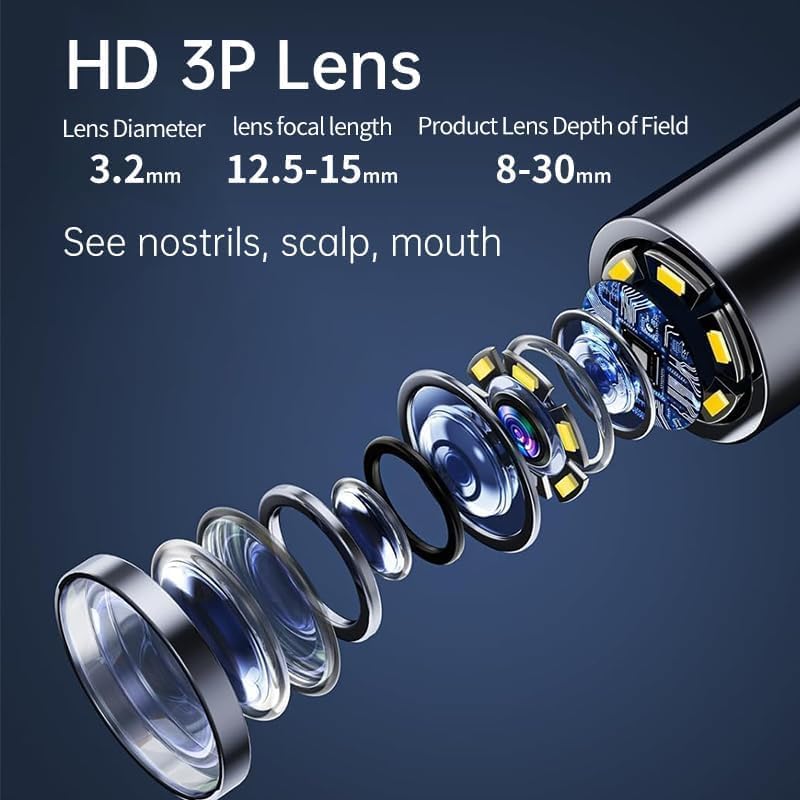 Earsight Plus R37R Ear Cleaning Camera Wax Removal Tool kit, Flexible Ear Scope Otoscope Camera Light, Visual Ear Picker Wireless Earwax Remover Tweezers for Adults & Kid (A)  EzyKom