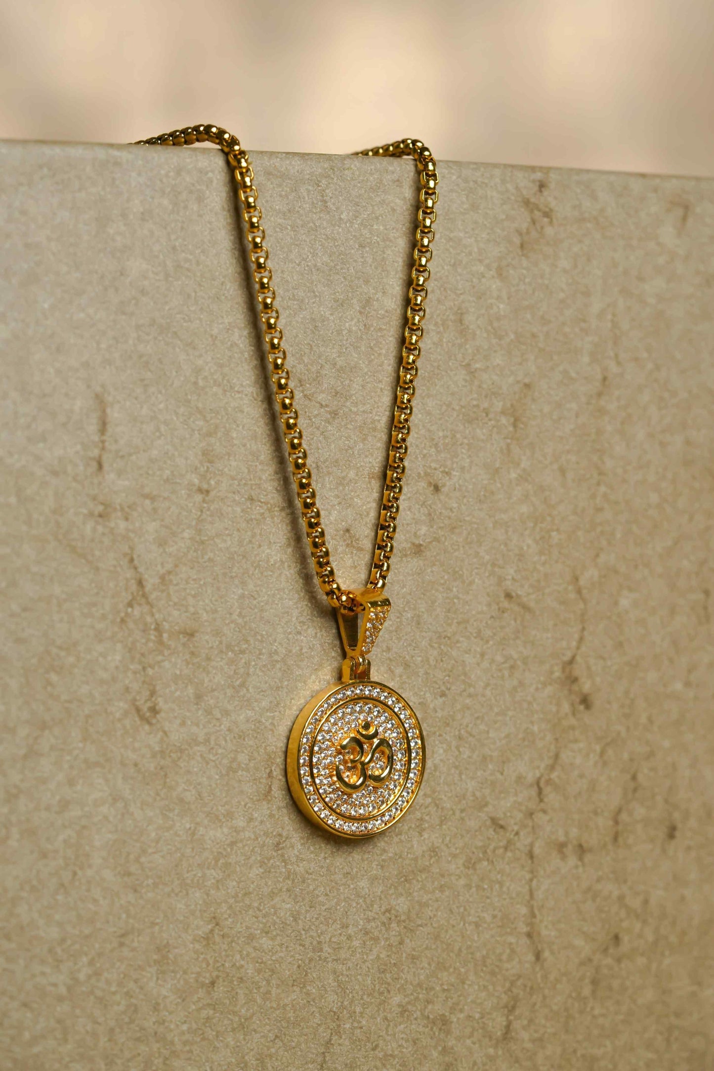 Om Symbol Pendant With Chain 940306-ba
