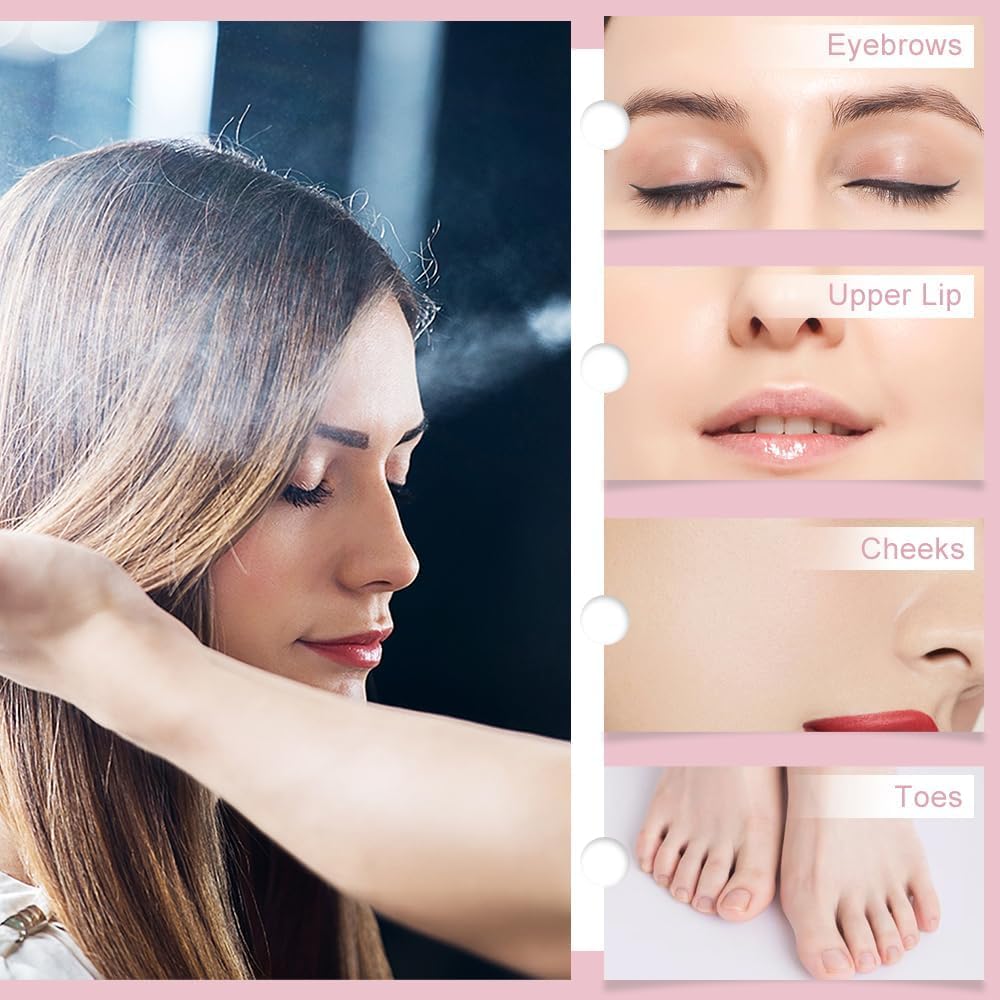 Nuvex Hair Identifier Spray for Face Shaving & Dermaplaning – No-Irritation Depilatory Soothing Spray for Quick & Easy Hair Removal for Women – Includes 4 Razors for Smooth, Flawless Skin  EzyKom