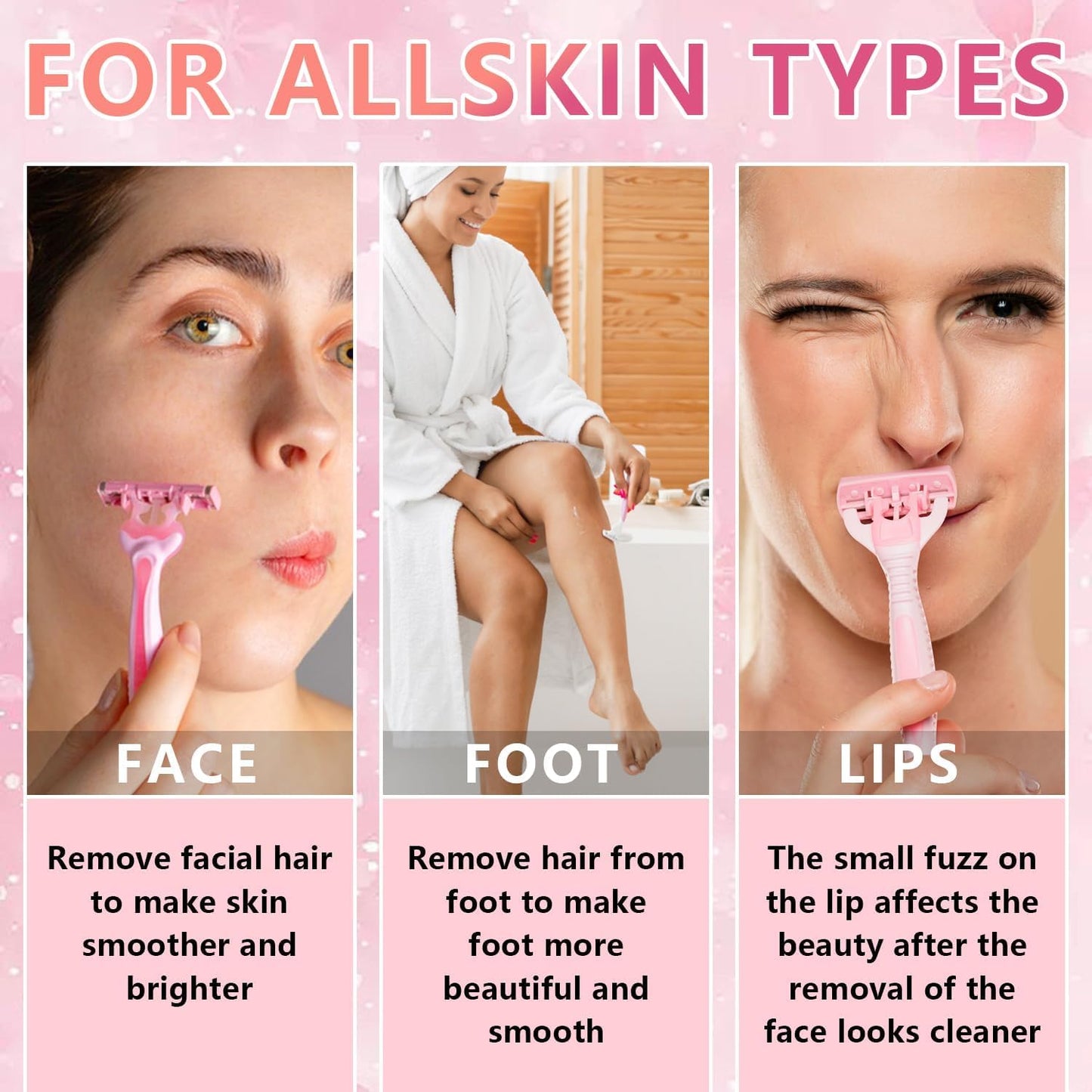 Nuvex Hair Identifier Spray for Face Shaving & Dermaplaning – No-Irritation Depilatory Soothing Spray for Quick & Easy Hair Removal for Women – Includes 4 Razors for Smooth, Flawless Skin  EzyKom