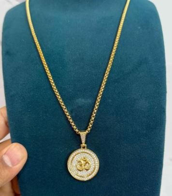 Om Symbol Pendant With Chain 940306-ba