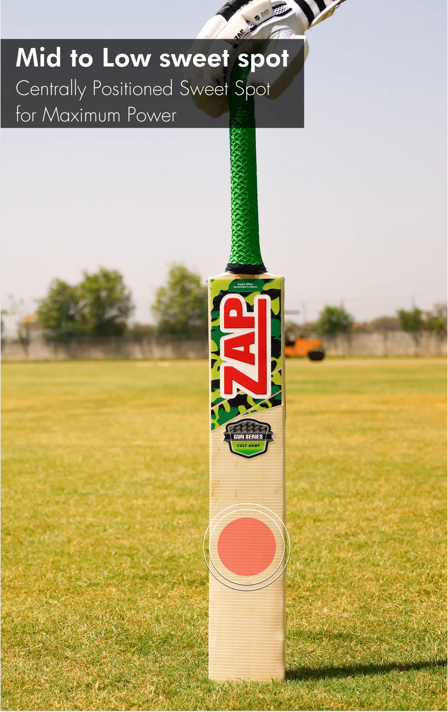 ZAP Gun Colt Army English Willow Cricket Bat  EzyKom