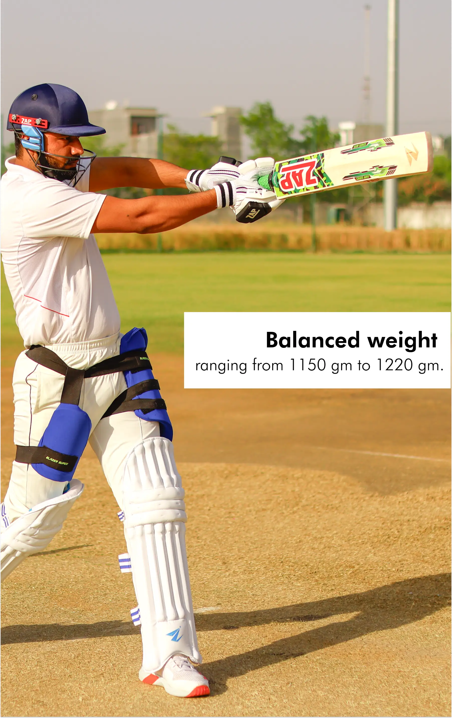 ZAP Gun Colt Army English Willow Cricket Bat  EzyKom