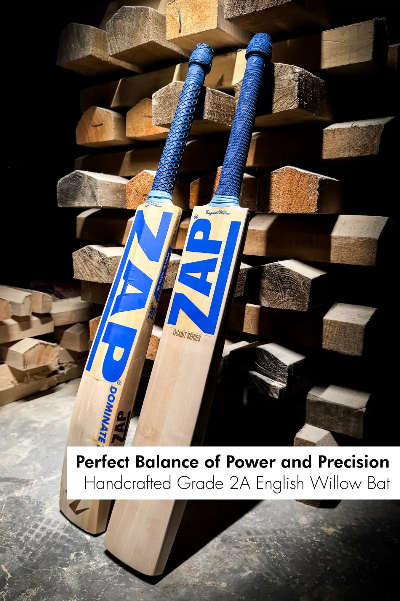 ZAP Vintage Quaint Series 3 Star English Willow Bat  EzyKom