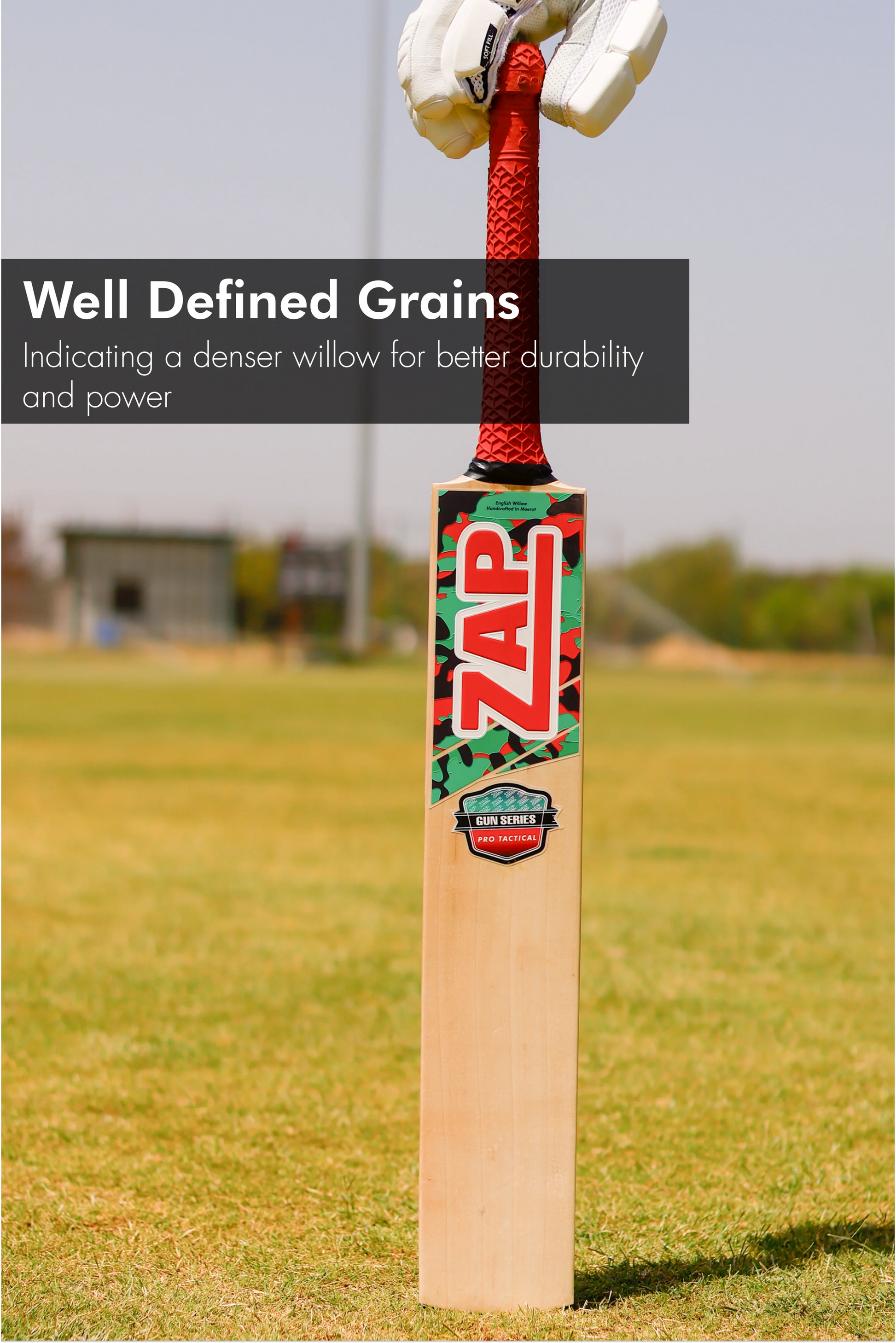 ZAP Gun Pro Tactical English Willow Cricket Bat  EzyKom